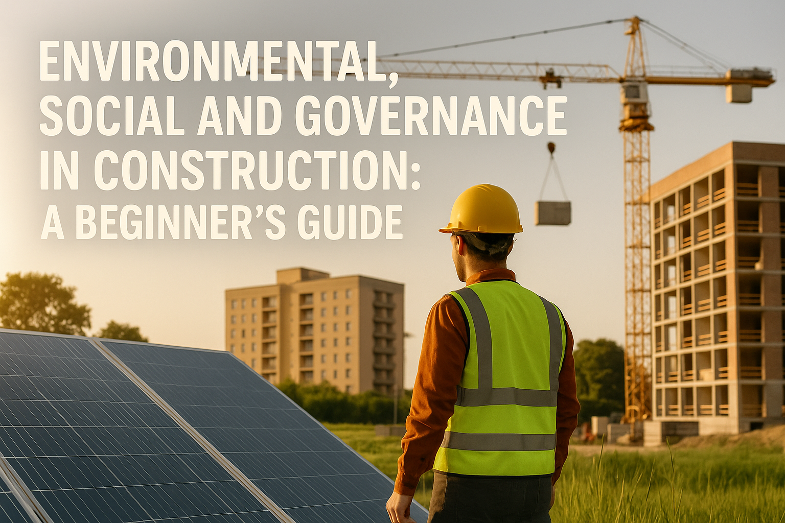 Environmental, Social and Governance in Construction: A Beginner’s Guide